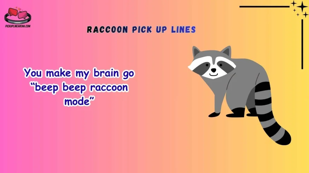 Funny Raccoon Pick Pick Up Lines
