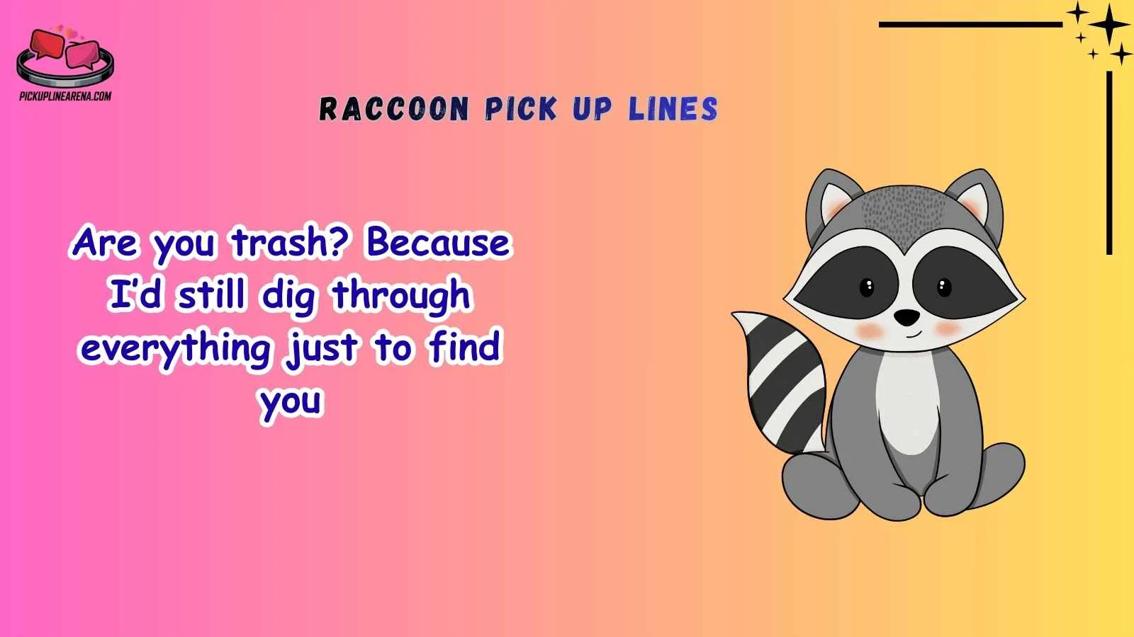 Raccoon Pick Up Lines